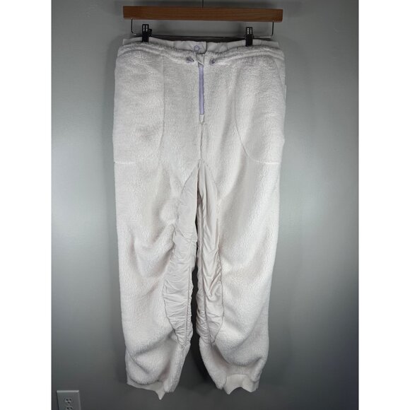 Free People Movement Sundown Fleece Jogger Ivory Sherpa Cozy Pants Size M NWT - Picture 3 of 5